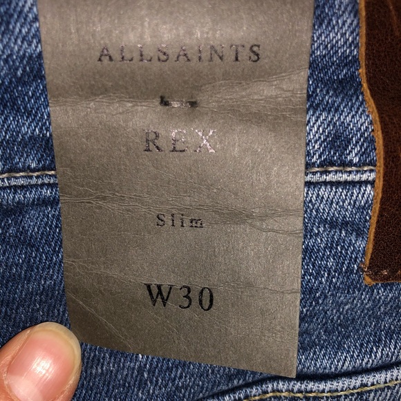All Saints Rex Slim size 30 men’s - Picture 5 of 6